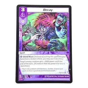 2014 Kaijudo Decay Spell Card
